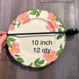 Franciscan 10” Dinner Plate -Desert Rose design